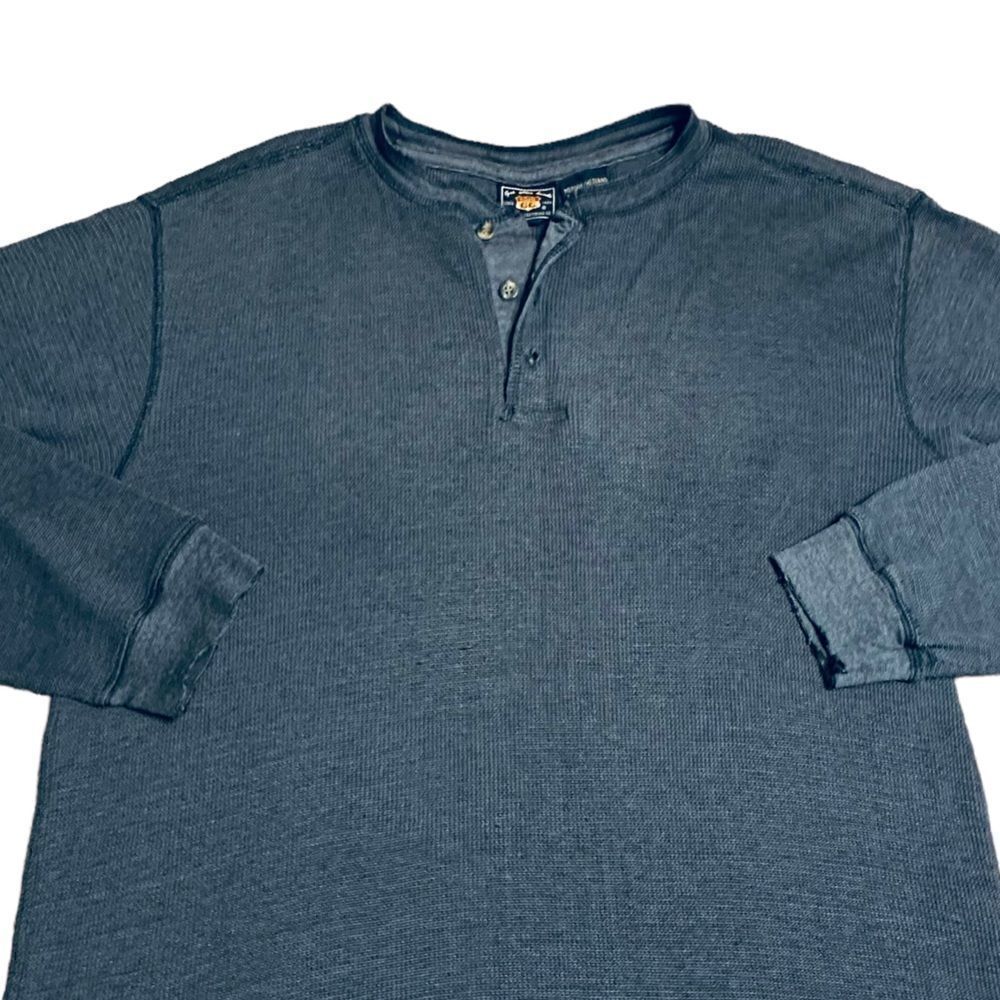 Route 66 Distressed Blue Henley